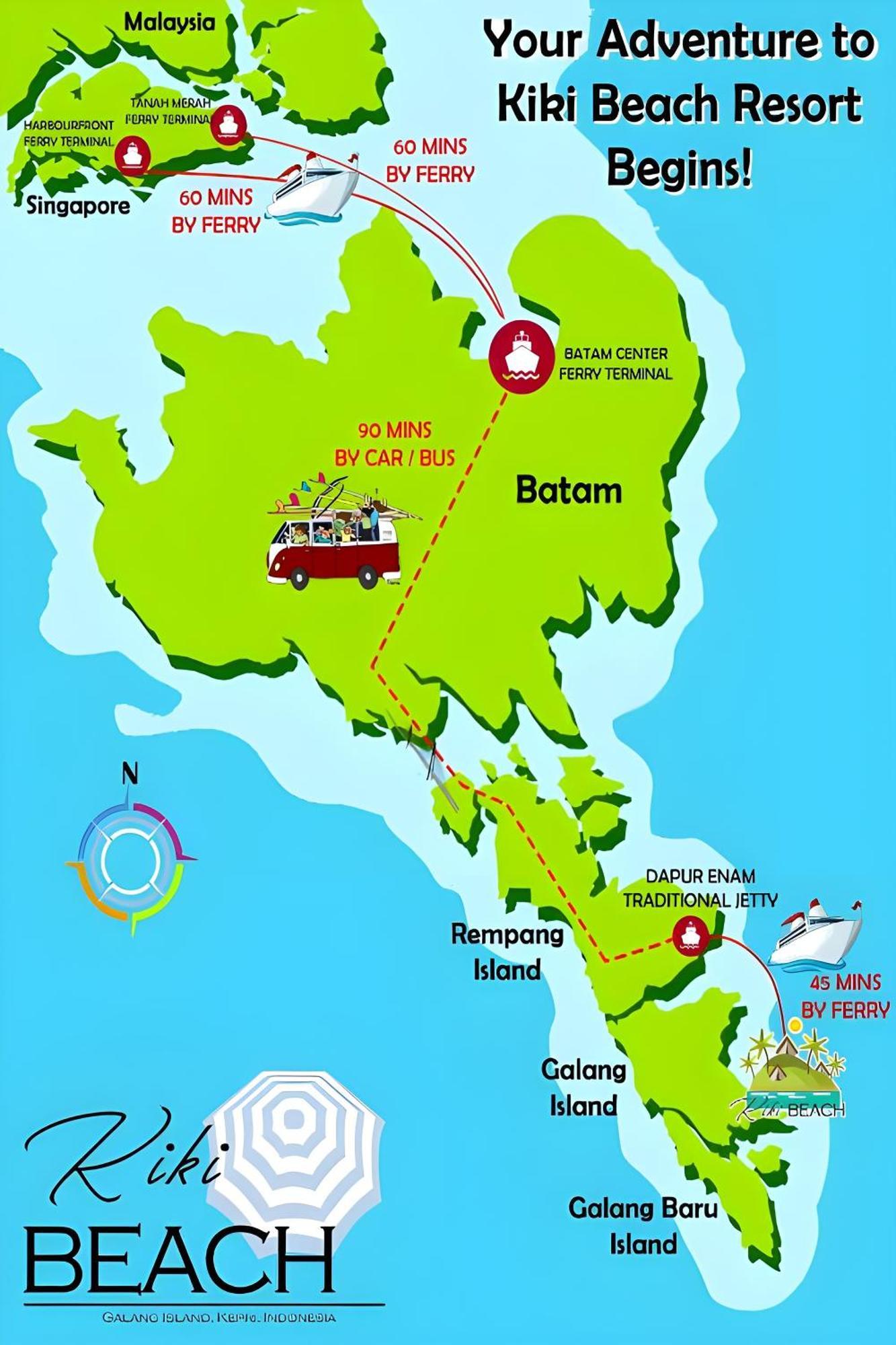 Galang Island Kiki Beach Resort, Batam מראה חיצוני תמונה